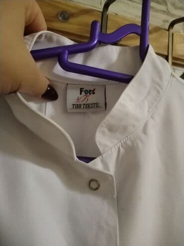 həkim paltarı: Fors Tibb Tekstil ağ həkim xalatı - Modell: klassik uzun xalat - — 2