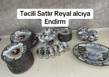 Nahar dəsti, rəng - Yaşıl, Bohemia, 6 nəfərlik, Çexiya