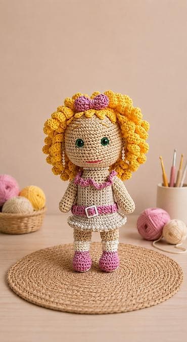 oyuncaq demir masin: Əllə toxunmuş amigurumi kukla - Material: pambıq ipliklə toxunmuşdur — 1