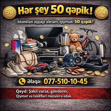 Мебельные услуги: === PART 1: TEXTUAL DESCRIPTION === İstənilən əşyaları 50 qəpiyə — 1