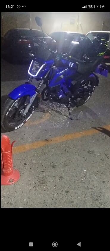 купить мапед: Motosiklet – şəhər tipli naked/street dizaynı ilə mavi rəngdə — 1