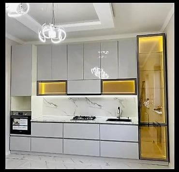 кухна мебель: Кухонный гарнитур на заказ, Самозакрывающие петли, Ламинат блестящий, Нет кредита — 6