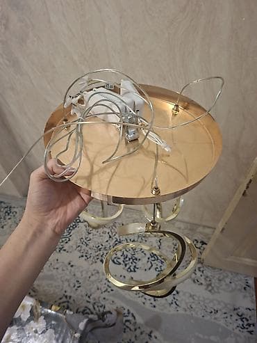 Stol lampaları: Led Çılçıraq, 3 lampa, Metal — 2