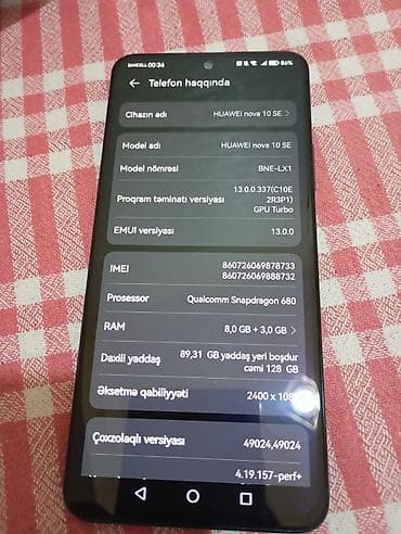kamera cantası: Huawei Nova 10 SE, 128 GB, rəng - Qara, İki sim kartlı — 3