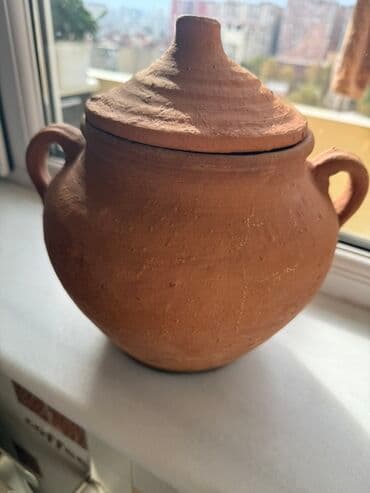 tökmə qazan: Qazan, rəng - Qəhvəyi, Keramika, 3 l, 22 sm — 1