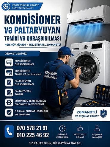 kondisioner servis: Xidmət: Kondisioner və paltaryuyanların peşəkar təmiri və — 1