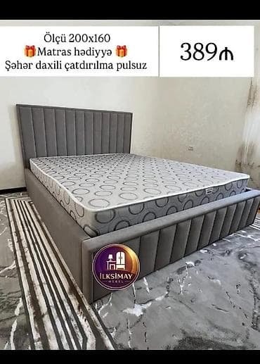 mebel dəsti: Yataq dəsti – “İlksimay Mebel” - Ölçü: 200x160 sm - Yumşaq başlıq və — 3
