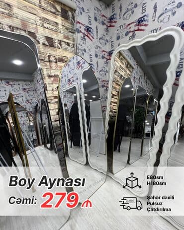 ev ucun guzgulər: Güzgü Döşəmə üstü, Sadə, Arxa işıqlı — 11