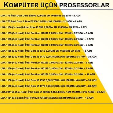 Процессоры для ПК: Kompüter üçün Prosessorlar ⭐LGA 775 İntel Dual Core E6600 3,06Ghz 2M — 2
