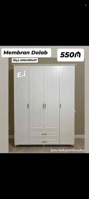 Yeni, Açılan, 4 qapılı Düz dolab, Dolab-asılqan, Türkiyə lalafo.az -da Yeni, Açılan, 4 qapılı Düz dolab, Dolab-asılqan, Türkiyə