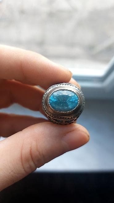 обручальное кольцо: Кольцо, Серебро, Топаз — 7