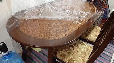 alfemo azerbaycan: Qonaq otağı üçün, İşlənmiş, Açılan, Oval masa, 6 stul — 2