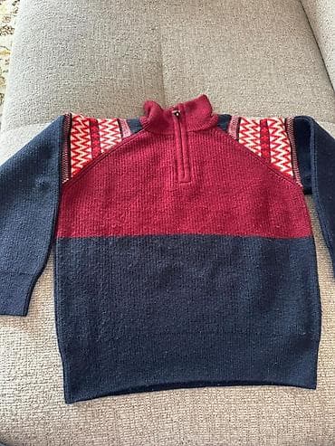 Koftalar, sviterlər: Uşaq sviterləri dəsti - Model 1: Ağ rəngli trikotaj sviter, ön — 3