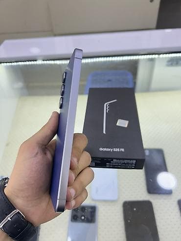 samsung tel: Samsung Galaxy S25 FE, 128 GB, rəng - Mavi, Face ID — 4