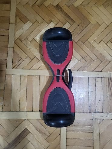 electro: Özünü tarazlayan elektrikli hoverboard/skuter - Rəng: qırmızı-qara - — 4