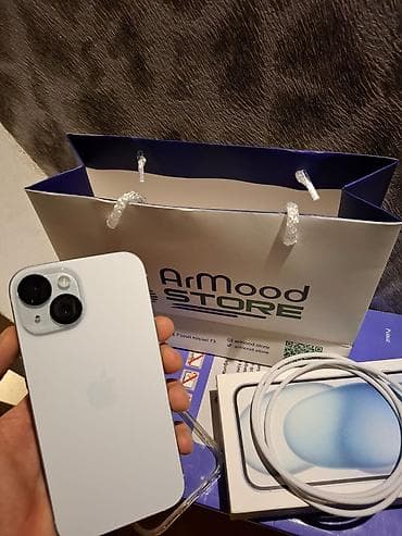 telefolar: IPhone 15, 128 GB, Göy — 2