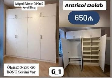 6 qapılı dolab: Yeni, 6 qapı, Siyirməli, Ağ, Açılan, Düz dolab — 1