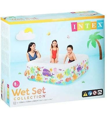 Intex Wet Set Collection – Uşaq Üçün Şişmə Hovuz - Forma: kvadrat - — 2