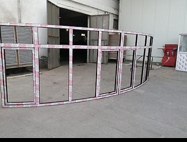 Plastik Pəncərə. Yumru Plastik Pəncərə. Şüşəside Yumru