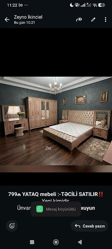 Мебель для дома: *799₼ YATAQ mebeli :-TƏCİLİ SATILIR*‼️ Yeni kimidir Ünvan:-sumqayıt — 1