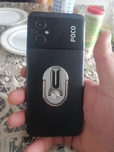 3 birinde printer: Poco M5, 64 GB, rəng - Qara, Barmaq izi, Face ID — 3