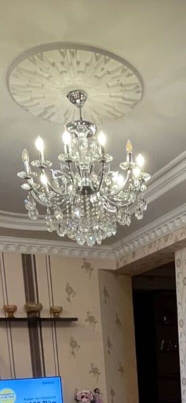 Bra, divar lampaları: Çılçıraq, 10 və daha çox lampa, Xrustal — 1