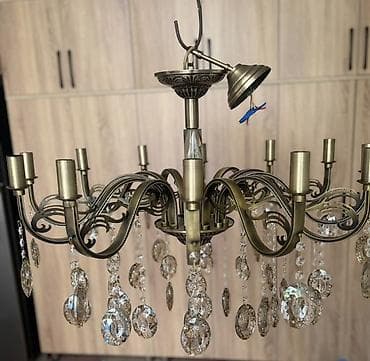 hamam ucun asma tavan: Çılçıraq, 10 və daha çox lampa, Metal — 1