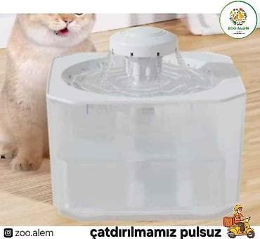 Quşlar: Fontan tipli su dispenseri Pişik və itlər üçün - Axarlı su sistemi — 3