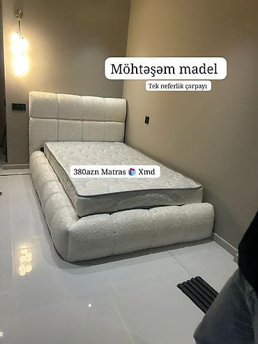 Möhtəşəm model – tək nəfərlik çarpayı. - Yumşaq, həcimli baza və