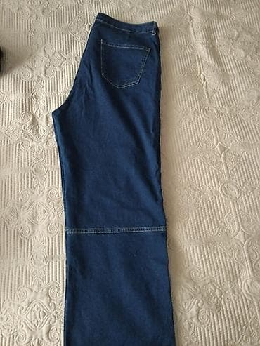 cool geyimleri: TRENDYOLMİLLA Kişi cins şalvarı – tünd mavi (denim) - Model: geniş — 4