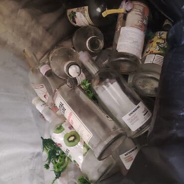 şüşə butulka: Təcili hamısı 15 man. boş şüşə butulkalar - Material: şəffaf qalın — 3