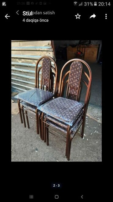 Masa və oturacaq dəstləri: Qonaq otağı üçün, Yeni, Açılan, Dördbucaq masa, 1 stul — 1