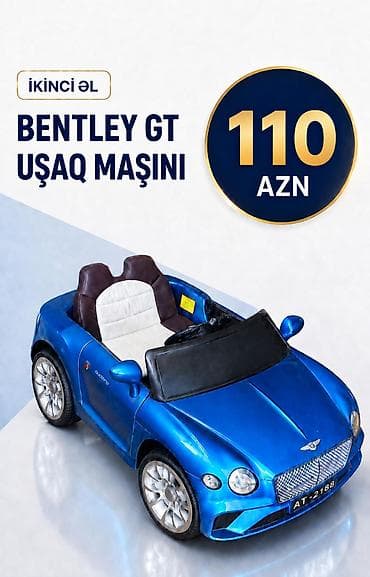 Uşaq üçün elektrik maşınları: Bentley GT uşaq maşını – elektrikli ride-on model Qiymət: 110 AZN — 1