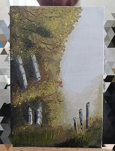 ucuz qapı: Əl işi yağlı boya tablo dəsti - Texnika: kətan üzərində yağlı boya - — 7