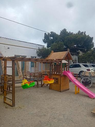 bağca mebelleri: ⭕Taxta uşaq oyun kompleksi – həyət və bağ üçün⭕ ⭕Her növ bağ — 2