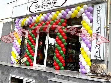 ramanada heyet evleri: Achilishda Sharlarla Dizayn bezedilme xidməti. Helium ve adi sharlarla — 3