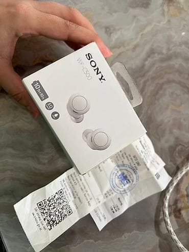 bluetooth mikrafon: İşlənmiş Simsiz (Bluetooth) Qulaqcıqlar, Sony, rəng - Ağ — 2