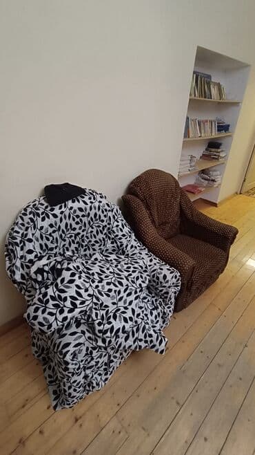 yazı masa: Qonaq otağı üçün, İşlənmiş, Açılmayan, Dördbucaq masa, 2 stul — 7