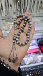 kehraba tesbeh: Gümüş təsbeh kolleksiyası.qiymet 100 m.dan baslayir - Material: gümüş — 21