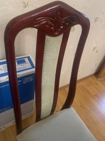 стол стул для зала: Для гостиной, Б/у, Нераскладной, 6 стульев — 4