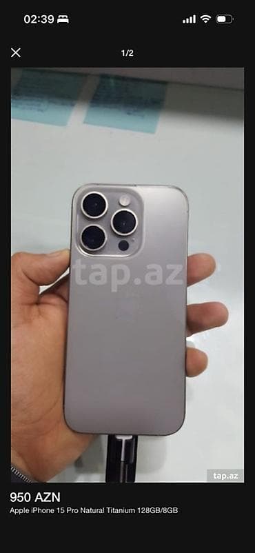 macbook 13 pro: IPhone 15 Pro, 128 GB, Natural Titanium, Face ID — 2