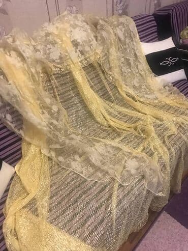 tül parçalar: Yeni, Tül, rəng - Sarı — 1