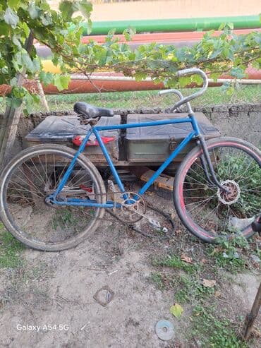 Şəhər tipli iki təkərli velosiped - Rəng: mavi gövdə - Çərçivə