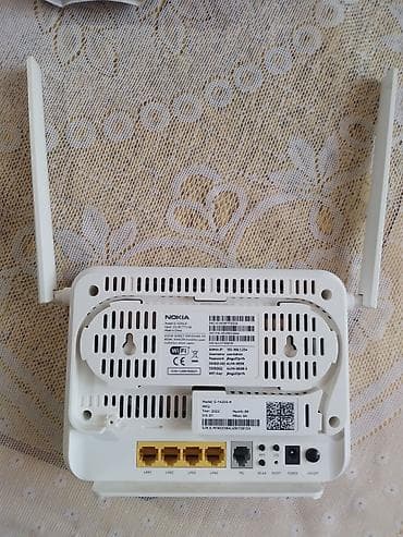 bakcell modem: Nokia G-1425G-A GPON Wi‑Fi router Xüsusiyyətlər: - Model: Nokia — 2