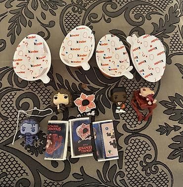 statuya: Kinder stranger things. Hopper upside down, nancy, demogorgon, lucas — 1