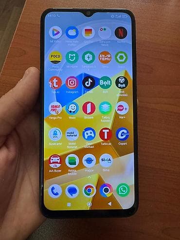 planset telefon: Poco M5, 128 GB, rəng - Qara, Barmaq izi — 6