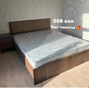 Çarpayılar: Yeni, İkinəfərlik çarpayı, Bazasız, Matras ilə, Siyirməsiz, Azərbaycan — 1