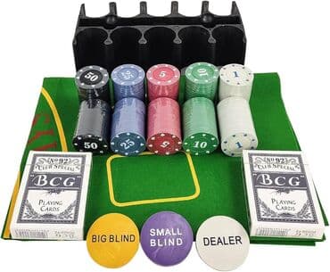 çadır kamp: Poker oyun desti Dəstə daxildir: 200 fiş Oyun xalçası 2 dəst kart — 4