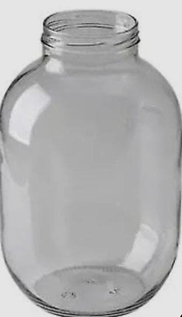 Şüşə banka – iri həcmli, geniş boğazlı - Material: şəffaf şüşə -