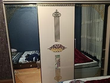 İşlənmiş, 3 qapılı, Güzgülü, Bej, Digər material, Kupe, Düz dolab